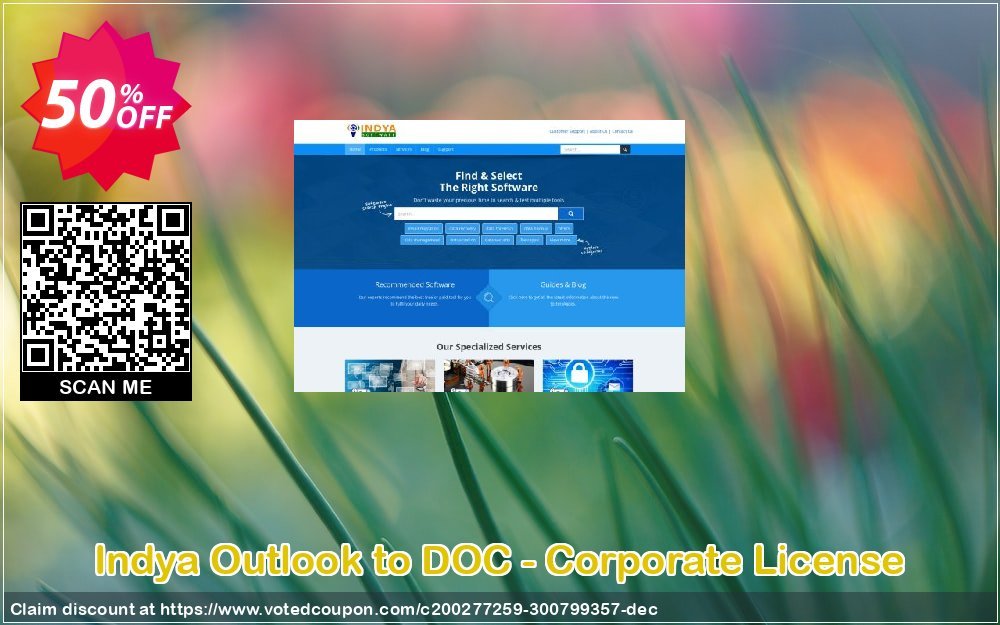 Indya Outlook to DOC - Corporate Plan Coupon, discount Coupon code Indya Outlook to DOC - Corporate License. Promotion: Indya Outlook to DOC - Corporate License offer from BitRecover