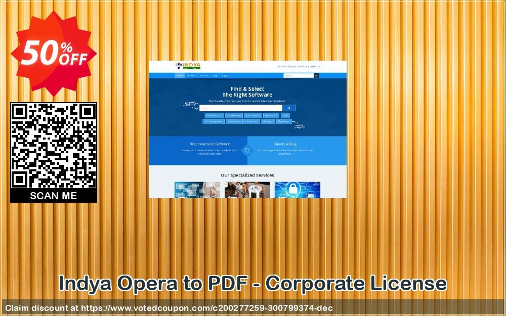 Indya Opera to PDF - Corporate Plan Coupon, discount Coupon code Indya Opera to PDF - Corporate License. Promotion: Indya Opera to PDF - Corporate License offer from BitRecover