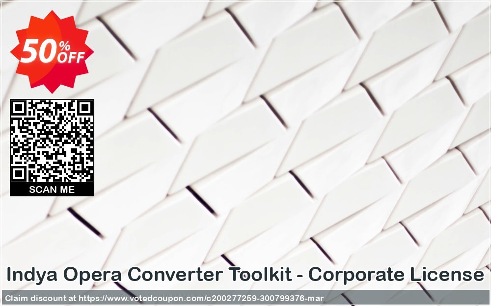 Indya Opera Converter Toolkit - Corporate Plan Coupon, discount Coupon code Indya Opera Converter Toolkit - Corporate License. Promotion: Indya Opera Converter Toolkit - Corporate License offer from BitRecover