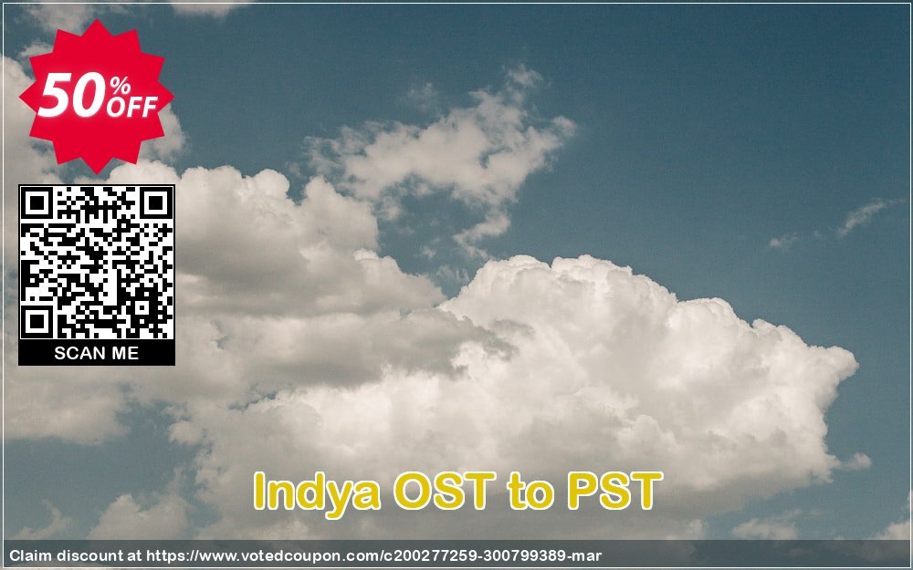 Indya OST to PST Coupon, discount Coupon code Indya OST to PST - Personal License. Promotion: Indya OST to PST - Personal License offer from BitRecover