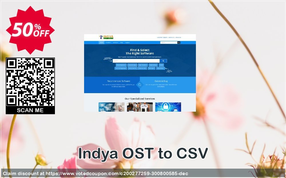 Indya OST to CSV Coupon, discount Coupon code Indya OST to CSV - Personal License. Promotion: Indya OST to CSV - Personal License offer from BitRecover