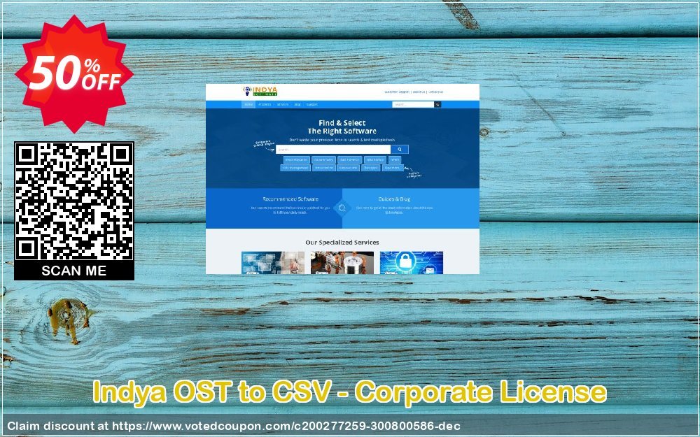 Indya OST to CSV - Corporate Plan Coupon, discount Coupon code Indya OST to CSV - Corporate License. Promotion: Indya OST to CSV - Corporate License offer from BitRecover