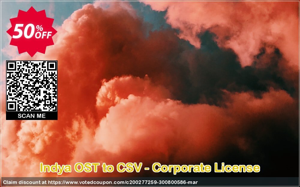 Indya OST to CSV - Corporate Plan Coupon, discount Coupon code Indya OST to CSV - Corporate License. Promotion: Indya OST to CSV - Corporate License offer from BitRecover