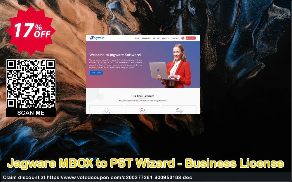 Jagware MBOX to PST Wizard - Business Plan Coupon, discount Coupon code Jagware MBOX to PST Wizard - Business License. Promotion: Jagware MBOX to PST Wizard - Business License offer from Jagware Software