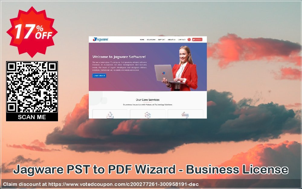 Jagware PST to PDF Wizard - Business Plan Coupon, discount Coupon code Jagware PST to PDF Wizard - Business License. Promotion: Jagware PST to PDF Wizard - Business License offer from Jagware Software