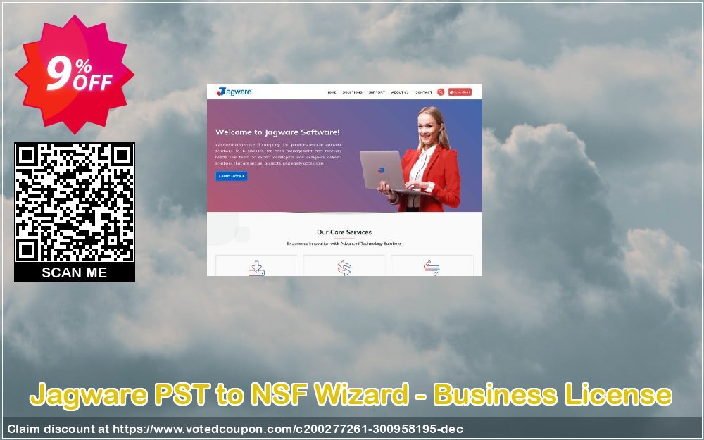 Jagware PST to NSF Wizard - Business Plan Coupon, discount Coupon code Jagware PST to NSF Wizard - Business License. Promotion: Jagware PST to NSF Wizard - Business License offer from Jagware Software