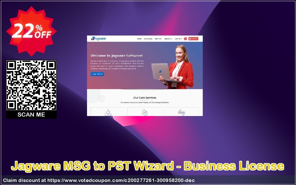 Jagware MSG to PST Wizard - Business Plan Coupon, discount Coupon code Jagware MSG to PST Wizard - Business License. Promotion: Jagware MSG to PST Wizard - Business License offer from Jagware Software