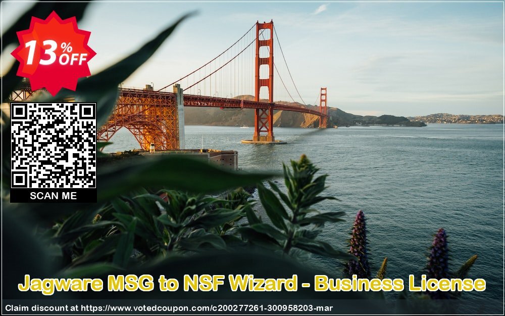 Jagware MSG to NSF Wizard - Business Plan Coupon Code May 2024, 13% OFF - VotedCoupon