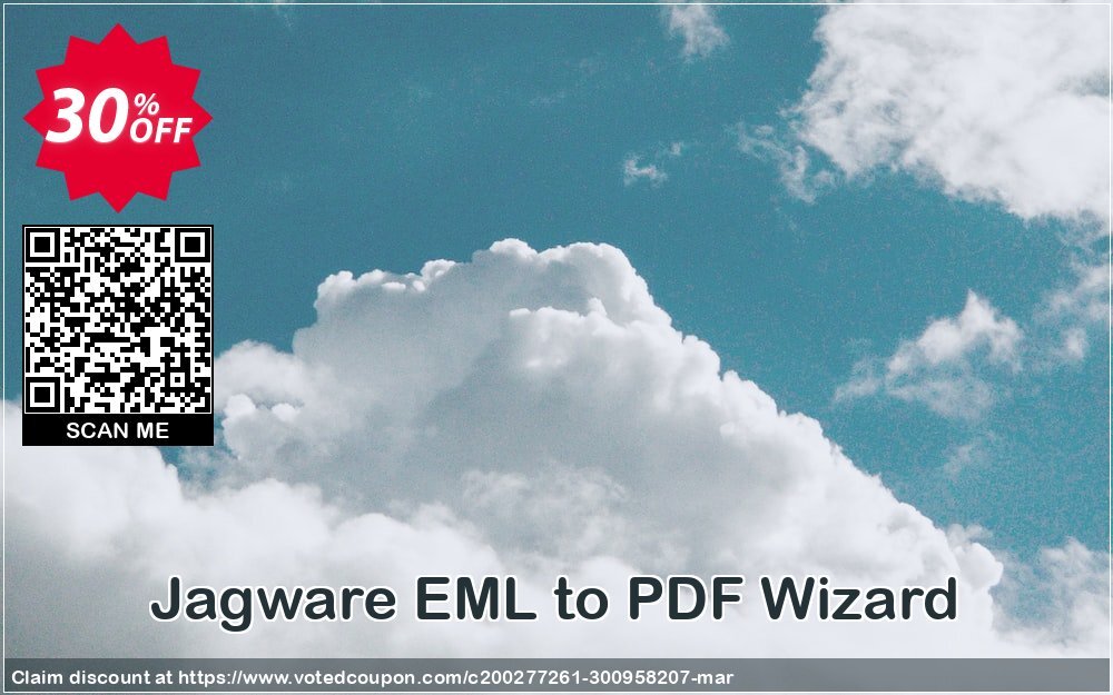 Jagware EML to PDF Wizard Coupon, discount Coupon code Jagware EML to PDF Wizard - Home User License. Promotion: Jagware EML to PDF Wizard - Home User License offer from Jagware Software