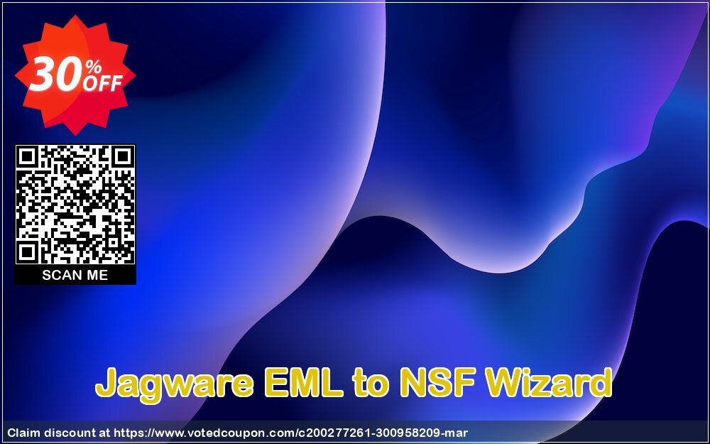 Jagware EML to NSF Wizard Coupon, discount Coupon code Jagware EML to NSF Wizard - Home User License. Promotion: Jagware EML to NSF Wizard - Home User License offer from Jagware Software