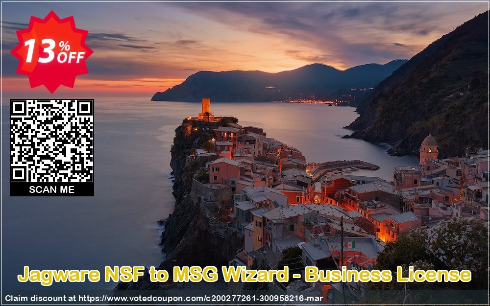 Jagware NSF to MSG Wizard - Business Plan Coupon, discount Coupon code Jagware NSF to MSG Wizard - Business License. Promotion: Jagware NSF to MSG Wizard - Business License offer from Jagware Software