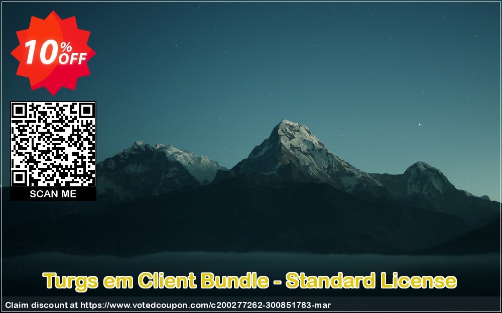 Turgs em Client Bundle - Standard Plan Coupon, discount Coupon code Turgs em Client Bundle - Standard License. Promotion: Turgs em Client Bundle - Standard License offer from Turgs