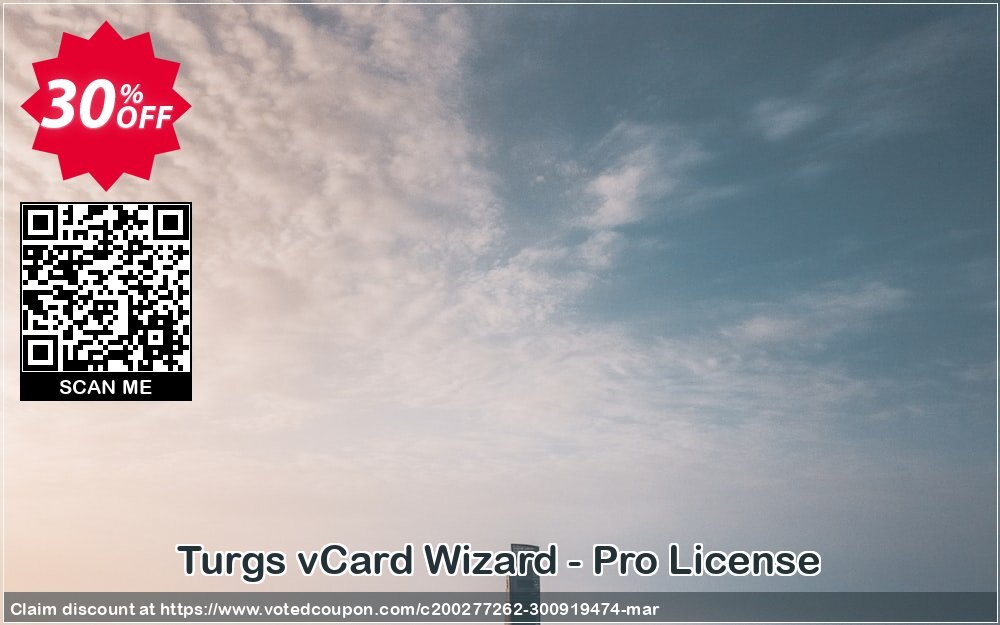 Turgs vCard Wizard - Pro Plan Coupon, discount Coupon code Turgs vCard Wizard - Pro License. Promotion: Turgs vCard Wizard - Pro License offer from Turgs