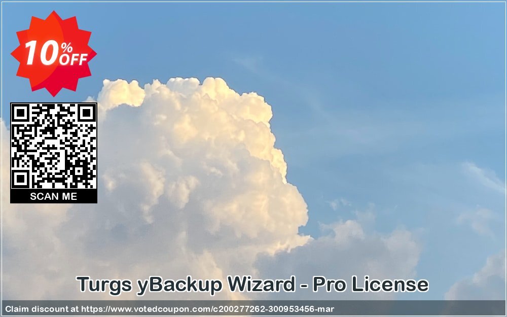 Turgs yBackup Wizard - Pro Plan Coupon, discount Coupon code Turgs yBackup Wizard - Pro License. Promotion: Turgs yBackup Wizard - Pro License offer from Turgs