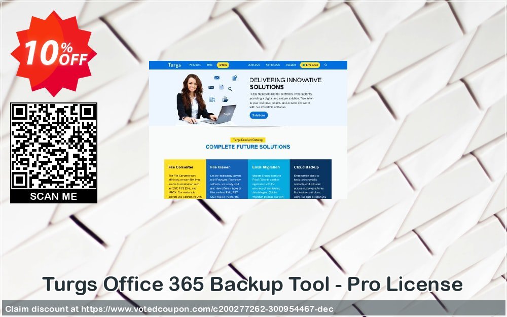 Turgs Office 365 Backup Tool - Pro Plan Coupon, discount Coupon code Turgs Office 365 Backup Tool - Pro License. Promotion: Turgs Office 365 Backup Tool - Pro License offer from Turgs