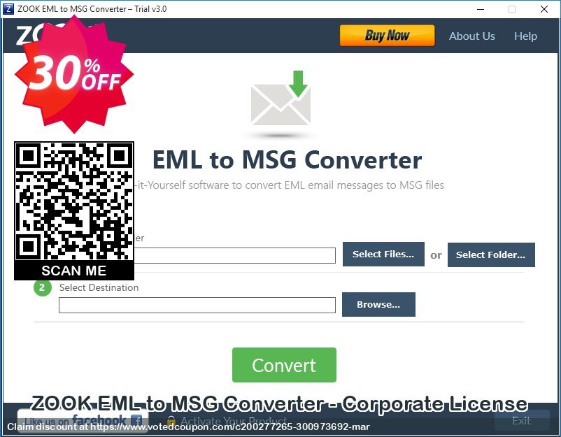 ZOOK EML to MSG Converter - Corporate Plan Coupon, discount Coupon code ZOOK EML to MSG - Corporate License. Promotion: ZOOK EML to MSG - Corporate License offer from ZOOK Software