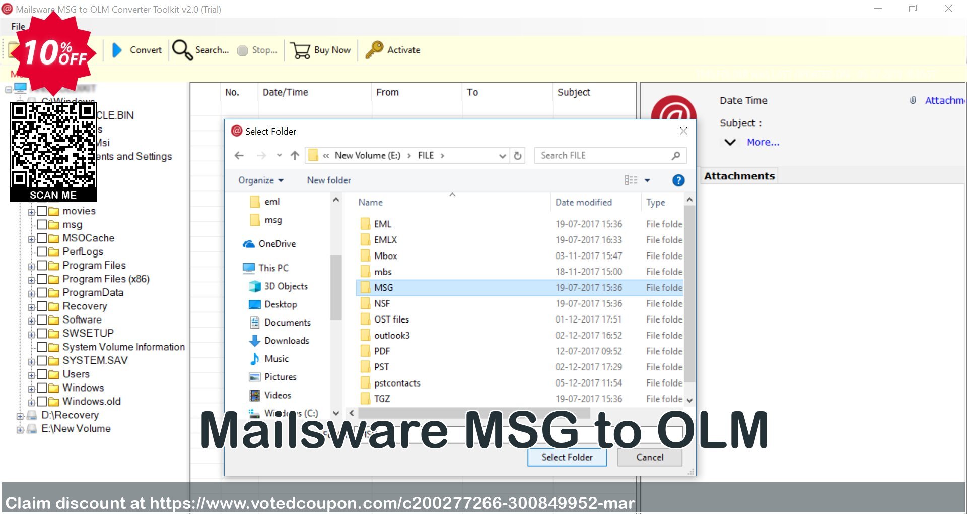 Mailsware MSG to OLM Coupon, discount Coupon code Mailsware MSG to OLM - Standard License. Promotion: Mailsware MSG to OLM - Standard License offer from ZOOK Software