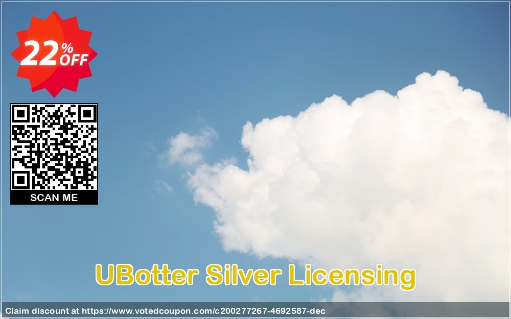 UBotter Silver Licensing Coupon, discount UBotter Silver Licensing Awful promo code 2023. Promotion: Awful promo code of UBotter Silver Licensing 2023
