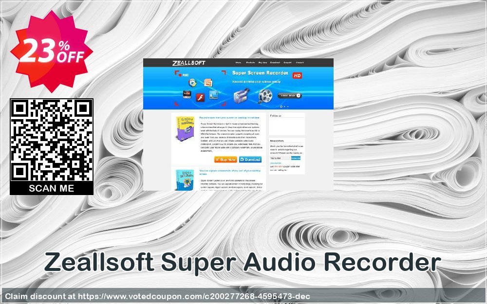 Zeallsoft Super Audio Recorder Coupon, discount Super Audio Recorder Stirring deals code 2023. Promotion: Stirring deals code of Super Audio Recorder 2023