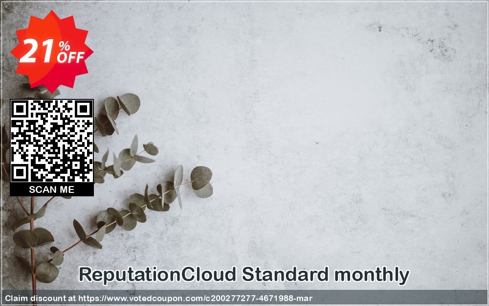 ReputationCloud Standard monthly Coupon, discount ReputationCloud Standard monthly Stunning offer code 2024. Promotion: Wonderful sales code of ReputationCloud Standard monthly 2024