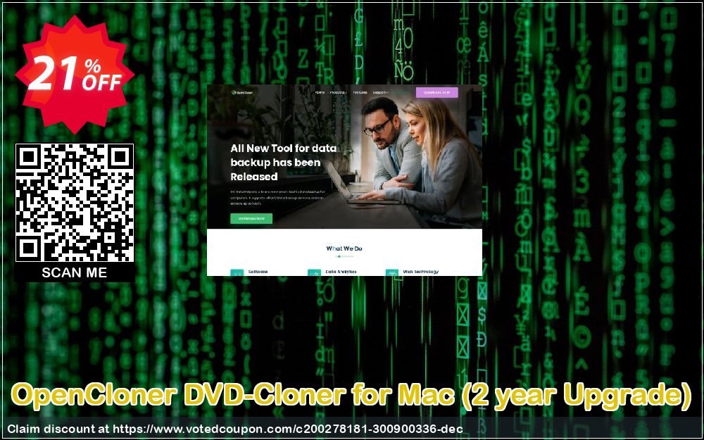 OpenCloner DVD-Cloner for MAC, 2 year Upgrade  Coupon Code Apr 2024, 21% OFF - VotedCoupon