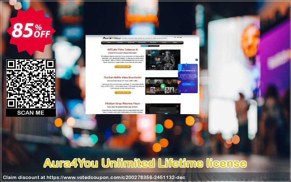 Aura4You Unlimited Lifetime Plan Coupon, discount Life time license  for all Aura4You software products. Stunning sales code 2023. Promotion: Stunning sales code of Life time license  for all Aura4You software products. 2023