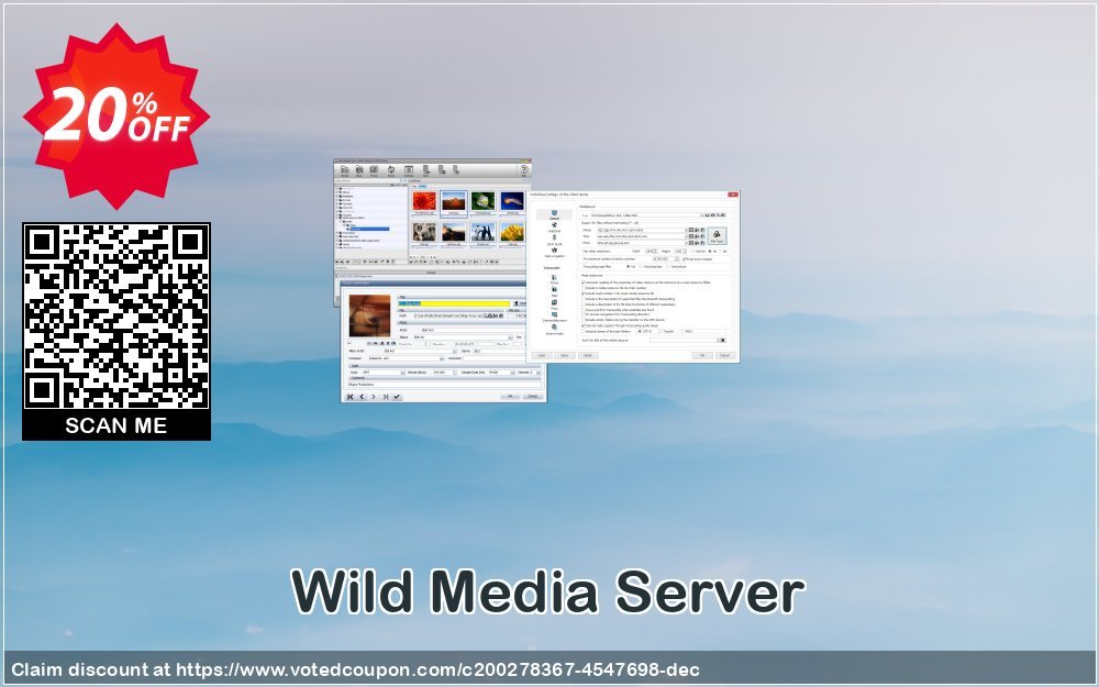 Wild Media Server Coupon, discount Wild Media Server (UPnP, DLNA, HTTP) - 1 License Imposing promo code 2023. Promotion: Stirring discounts code of Wild Media Server (UPnP, DLNA, HTTP) - 1 License 2023