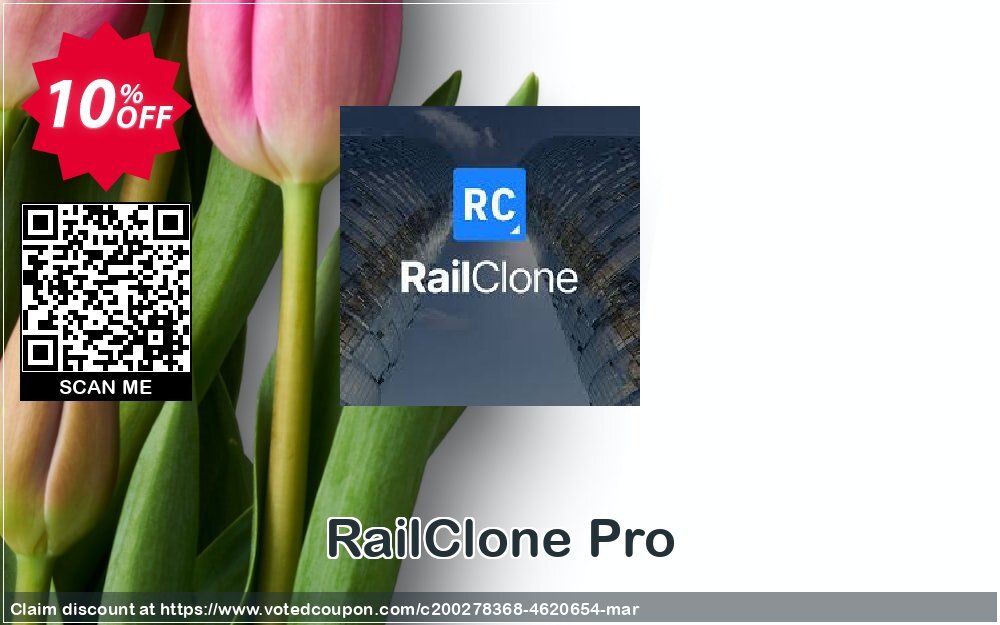 RailClone Pro Coupon, discount RailClone Pro Stirring sales code 2025. Promotion: Stirring sales code of RailClone Pro 2024