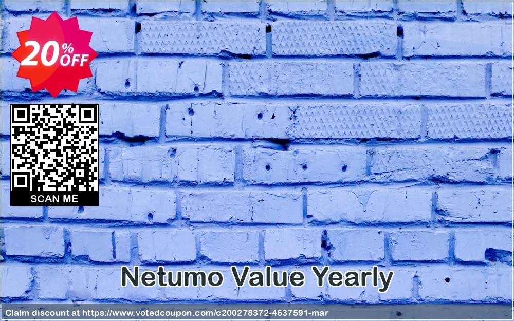 Netumo Value Yearly Coupon, discount Netumo Value Yearly Wondrous offer code 2024. Promotion: Awful promo code of Netumo Value Yearly 2024