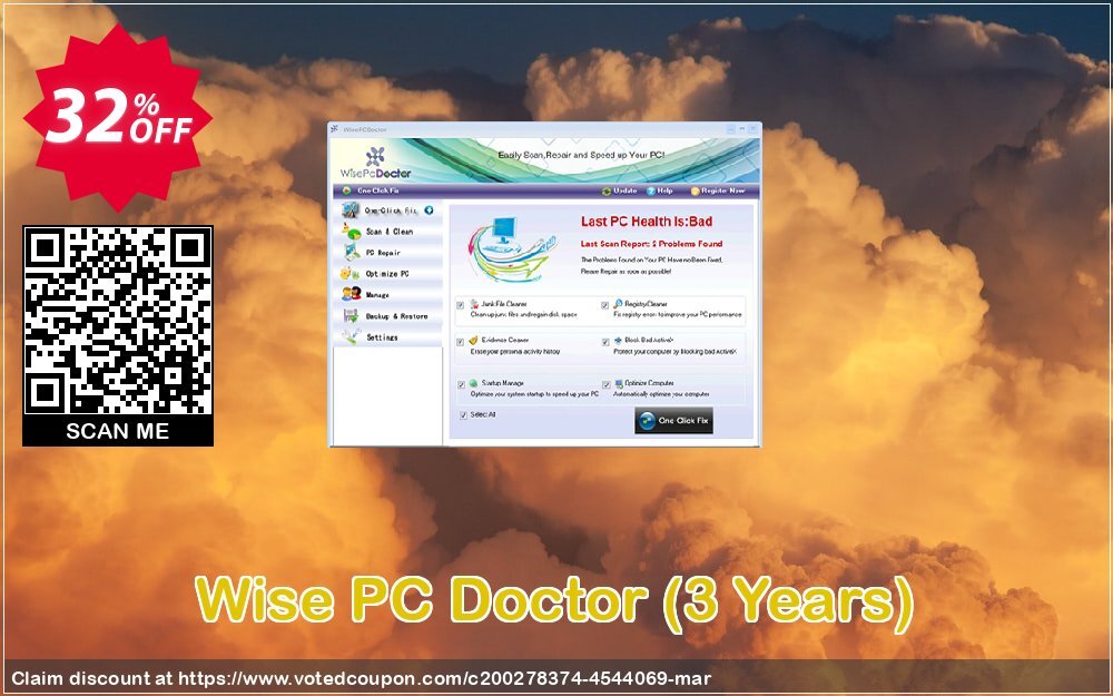 Wise PC Doctor, 3 Years  Coupon, discount Wise PC Doctor 1 PC 3 Years Dreaded deals code 2024. Promotion: Dreaded deals code of Wise PC Doctor 1 PC 3 Years 2024