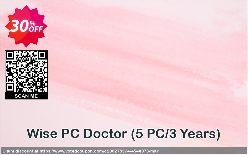 Wise PC Doctor, 5 PC/3 Years  Coupon, discount Wise PC Doctor 5 PC 3 Years Awful discounts code 2024. Promotion: Awful discounts code of Wise PC Doctor 5 PC 3 Years 2024