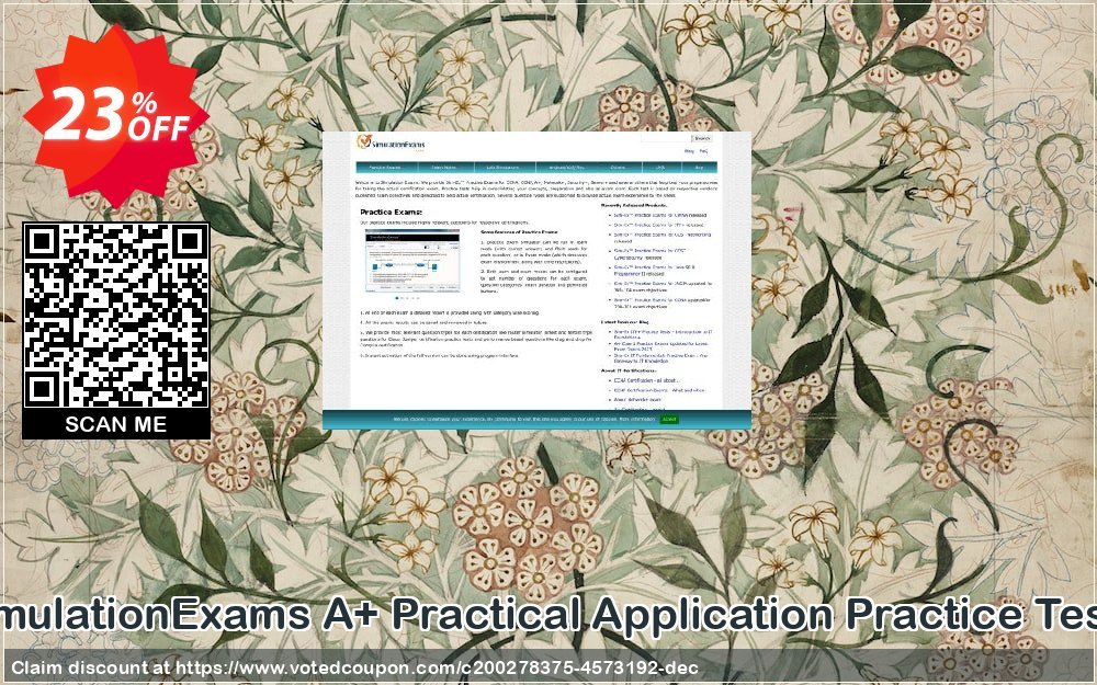SimulationExams A+ Practical Application Practice Tests Coupon, discount SE: A+ Practical Application Practice Tests Amazing discounts code 2024. Promotion: Amazing discounts code of SE: A+ Practical Application Practice Tests 2024