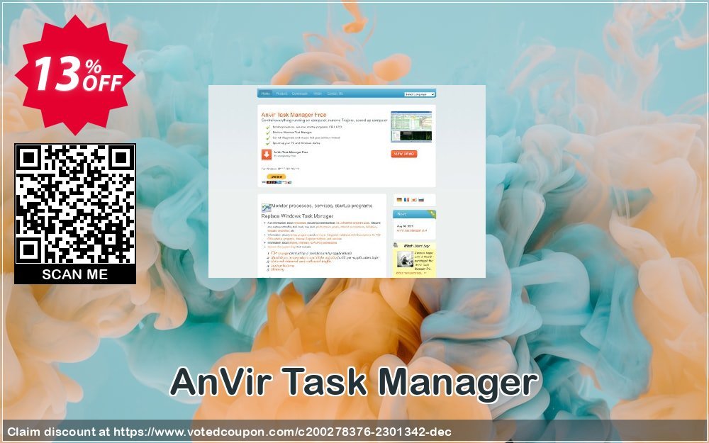 AnVir Task Manager Coupon, discount AnVir Task Manager Awful discounts code 2023. Promotion: Awful discounts code of AnVir Task Manager 2023