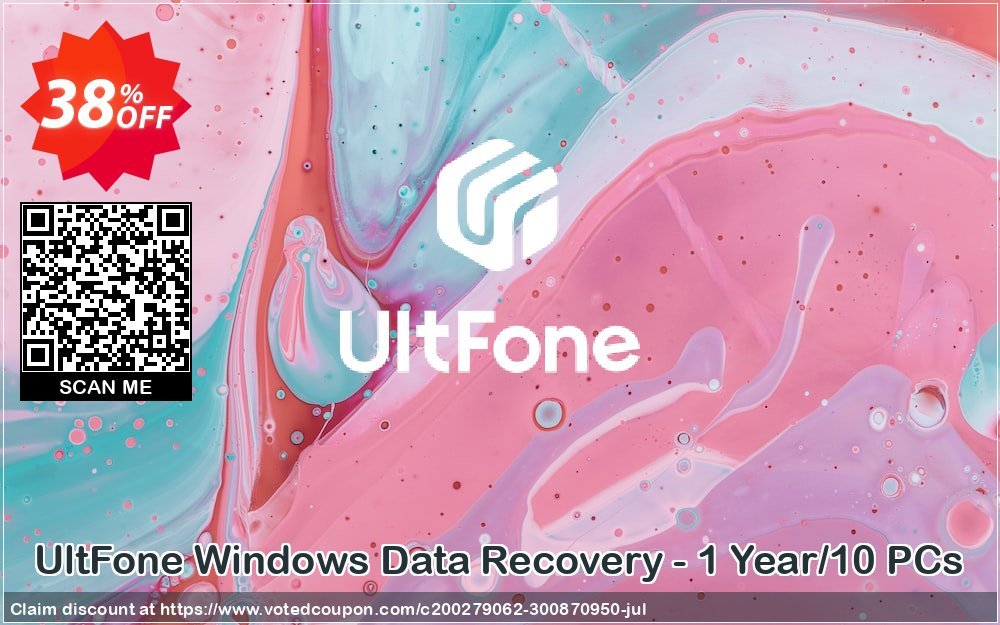 UltFone WINDOWS Data Recovery - Yearly/10 PCs voted-on promotion codes