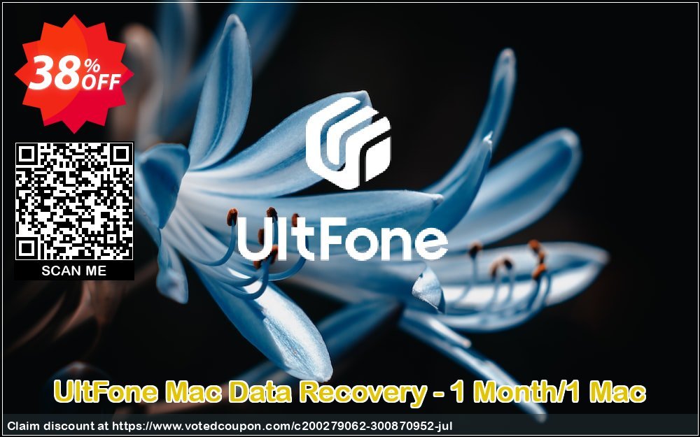 UltFone MAC Data Recovery - Monthly/1 MAC Coupon, discount Coupon code UltFone Mac Data Recovery - 1 Month/1 Mac. Promotion: UltFone Mac Data Recovery - 1 Month/1 Mac offer from UltFone