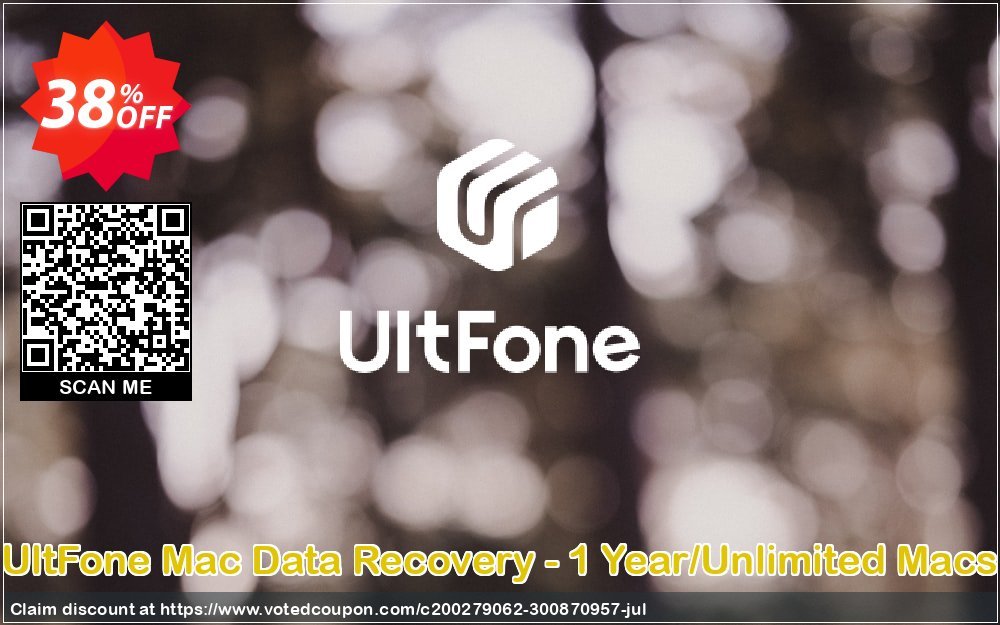 Get 30% OFF UltFone MAC Data Recovery - Yearly/Unlimited MACs Coupon