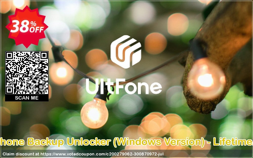 UltFone iPhone Backup Unlocker, WINDOWS Version - Lifetime/5 Devices voted-on promotion codes