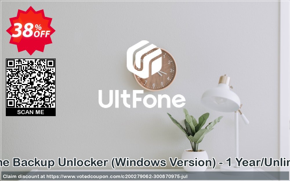 UltFone iPhone Backup Unlocker, WINDOWS Version - Yearly/Unlimited Devices Coupon, discount Coupon code UltFone iPhone Backup Unlocker (Windows Version) - 1 Year/Unlimited Devices. Promotion: UltFone iPhone Backup Unlocker (Windows Version) - 1 Year/Unlimited Devices offer from UltFone