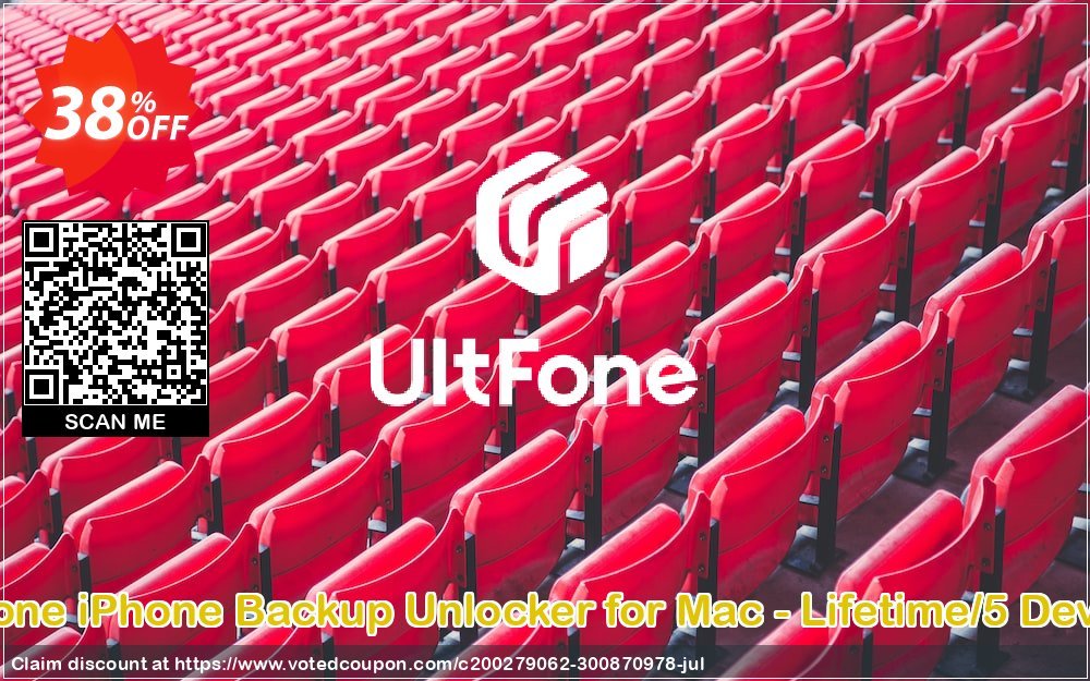 UltFone iPhone Backup Unlocker for MAC - Lifetime/5 Devices voted-on promotion codes