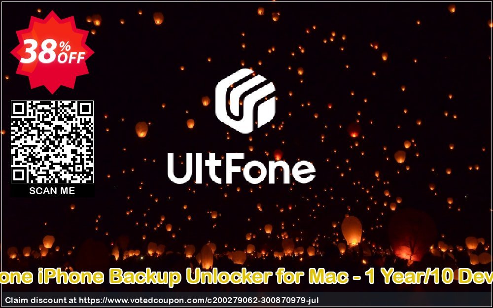 UltFone iPhone Backup Unlocker for MAC - Yearly/10 Devices Coupon, discount Coupon code UltFone iPhone Backup Unlocker for Mac - 1 Year/10 Devices. Promotion: UltFone iPhone Backup Unlocker for Mac - 1 Year/10 Devices offer from UltFone