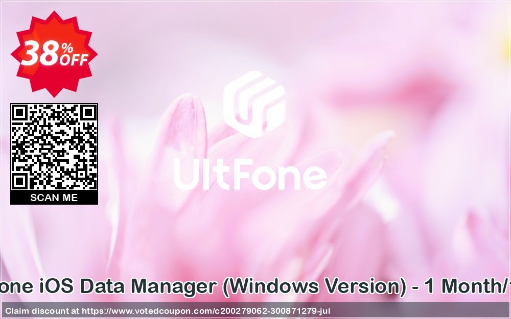 UltFone iOS Data Manager, WINDOWS Version - Monthly/1 PC voted-on promotion codes