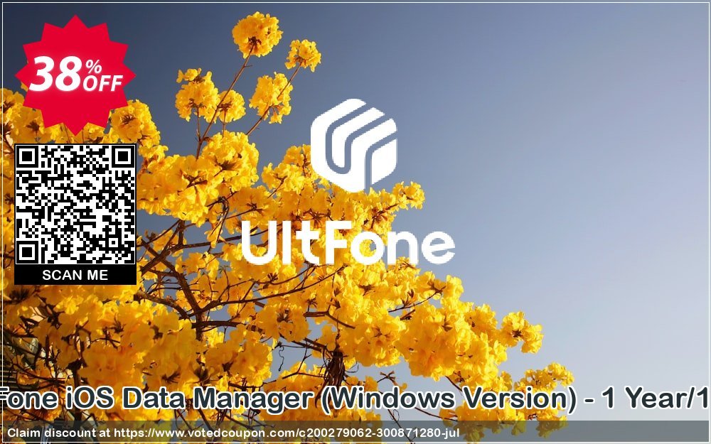 UltFone iOS Data Manager, WINDOWS Version - Yearly/1 PC Coupon, discount Coupon code UltFone iOS Data Manager (Windows Version) - 1 Year/1 PC. Promotion: UltFone iOS Data Manager (Windows Version) - 1 Year/1 PC offer from UltFone