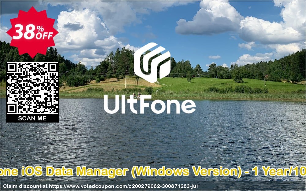 UltFone iOS Data Manager, WINDOWS Version - Yearly/10 PCs voted-on promotion codes