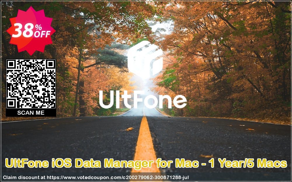 UltFone iOS Data Manager for MAC - Yearly/5 MACs voted-on promotion codes