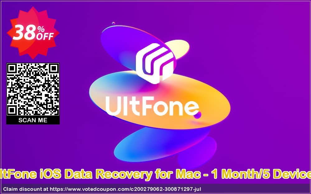 UltFone iOS Data Recovery for MAC - Monthly/5 Devices Coupon, discount Coupon code UltFone iOS Data Recovery for Mac - 1 Month/5 Devices. Promotion: UltFone iOS Data Recovery for Mac - 1 Month/5 Devices offer from UltFone