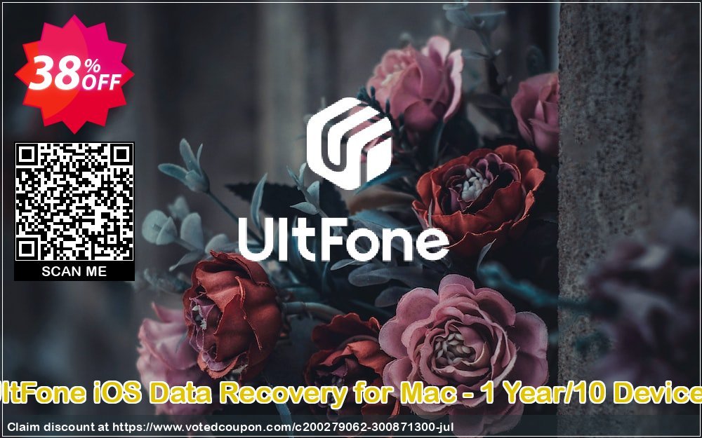 Get 30% OFF UltFone iOS Data Recovery for MAC - Yearly/10 Devices Coupon