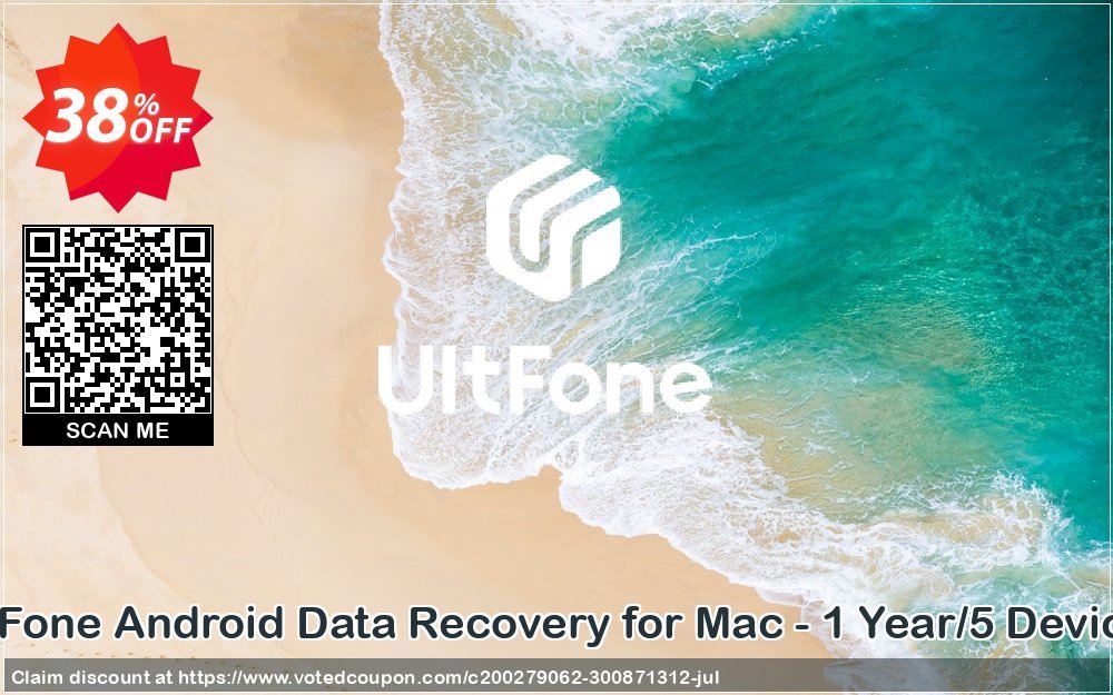 UltFone Android Data Recovery for MAC - Yearly/5 Devices Coupon, discount Coupon code UltFone Android Data Recovery for Mac - 1 Year/5 Devices. Promotion: UltFone Android Data Recovery for Mac - 1 Year/5 Devices offer from UltFone