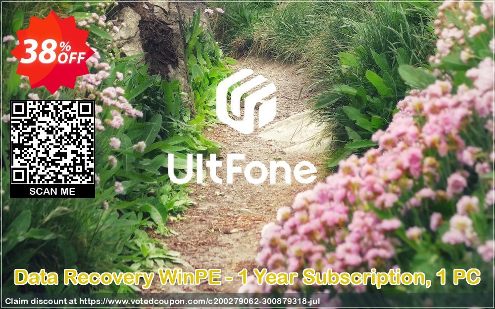 UltFone Data Recovery WinPE - Yearly Subscription, 1 PC voted-on promotion codes