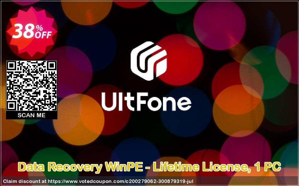 UltFone Data Recovery WinPE - Lifetime Plan, 1 PC Coupon, discount Coupon code Data Recovery WinPE - Lifetime License, 1 PC. Promotion: Data Recovery WinPE - Lifetime License, 1 PC offer from UltFone