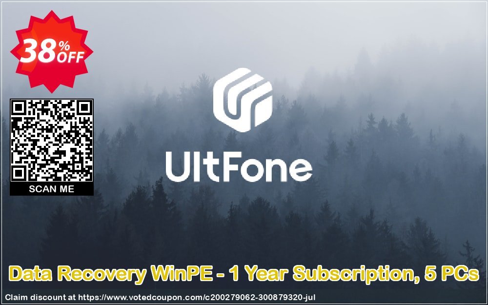 UltFone Data Recovery WinPE - Yearly Subscription, 5 PCs Coupon Code Mar 2024, 30% OFF - VotedCoupon